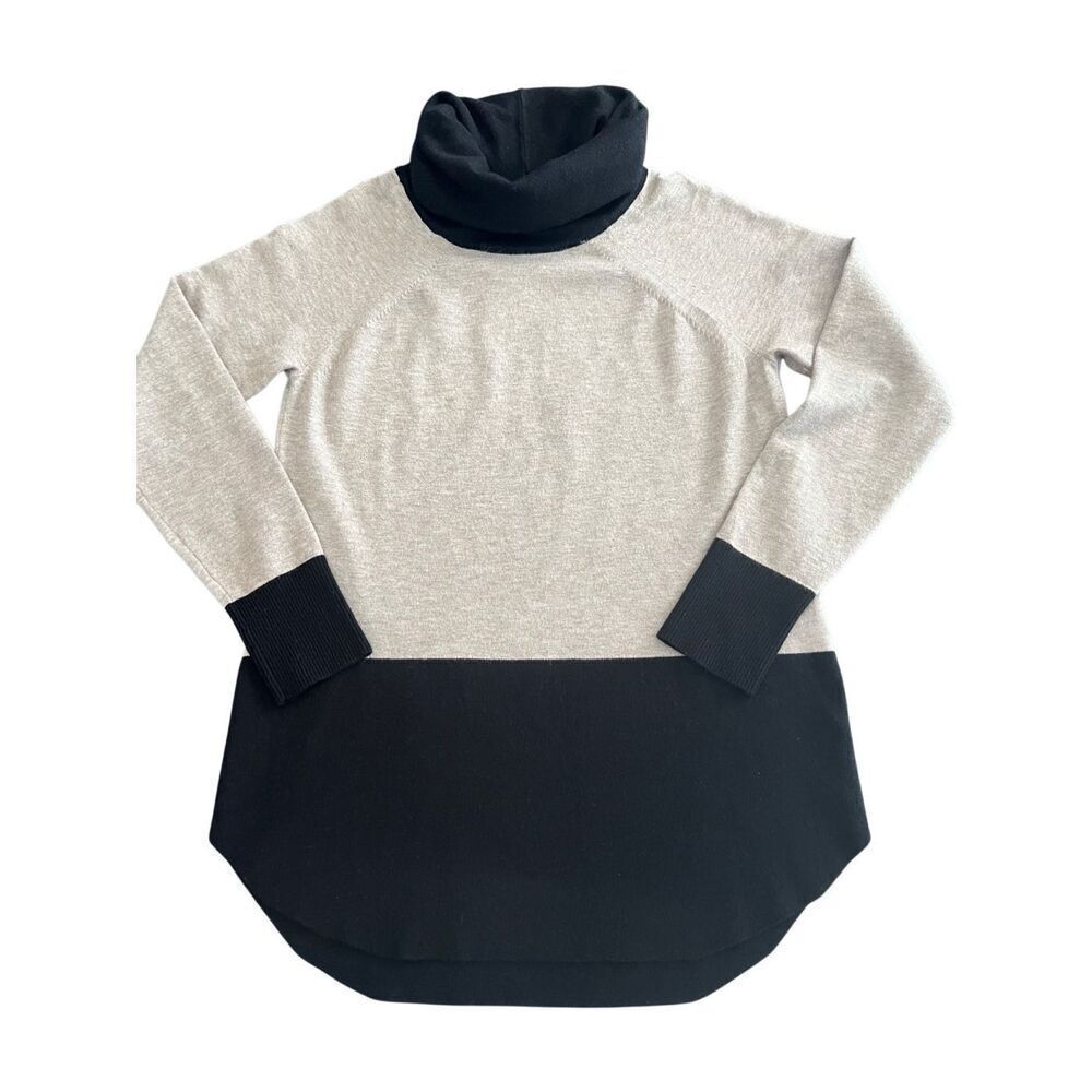 Cyrus Cowl Neck Beige Knit Long Sleeve Soft Sweater size S